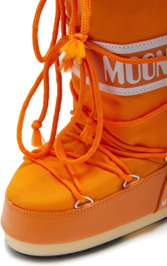 Moon Boot Kids Icon snowboots met logoband Oranje