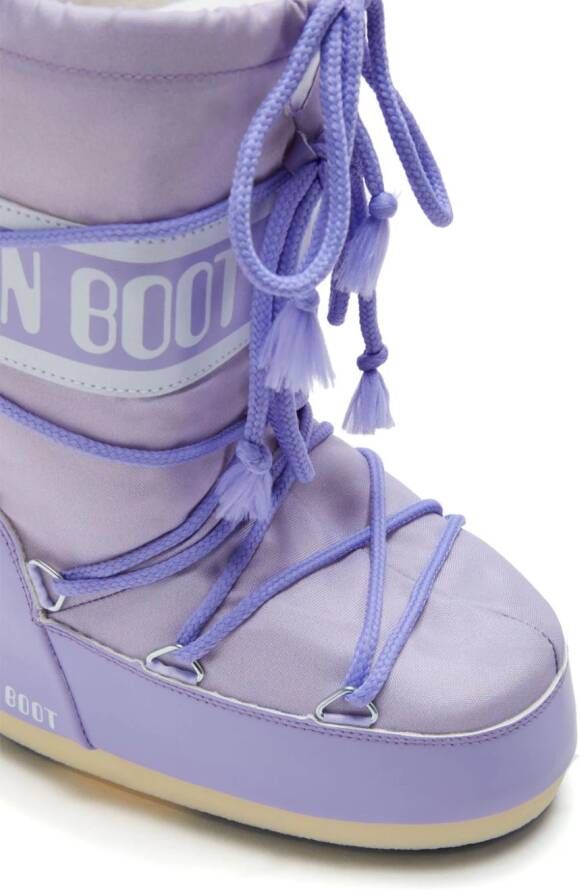 Moon Boot Kids Icon snowboots met logoband Paars