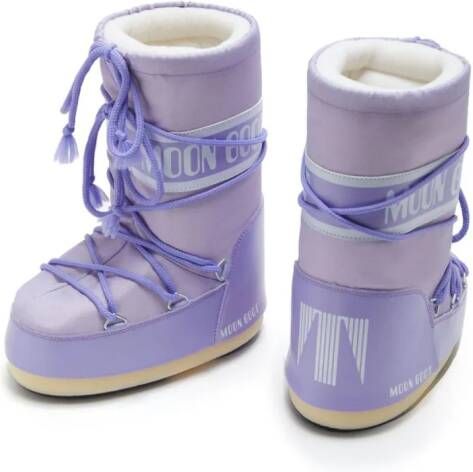 Moon Boot Kids Icon snowboots met logoband Paars