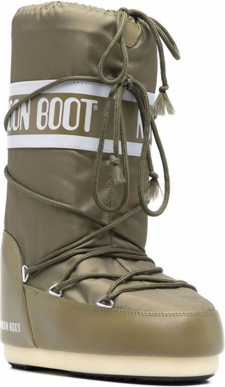 Moon Boot Kids Icon snowboots met veters Groen