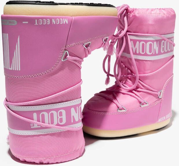 Moon Boot Kids Icon snowboots met veters Roze