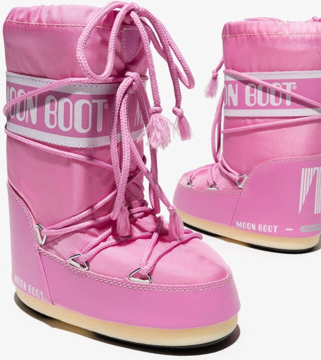 Moon Boot Kids Icon snowboots met veters Roze