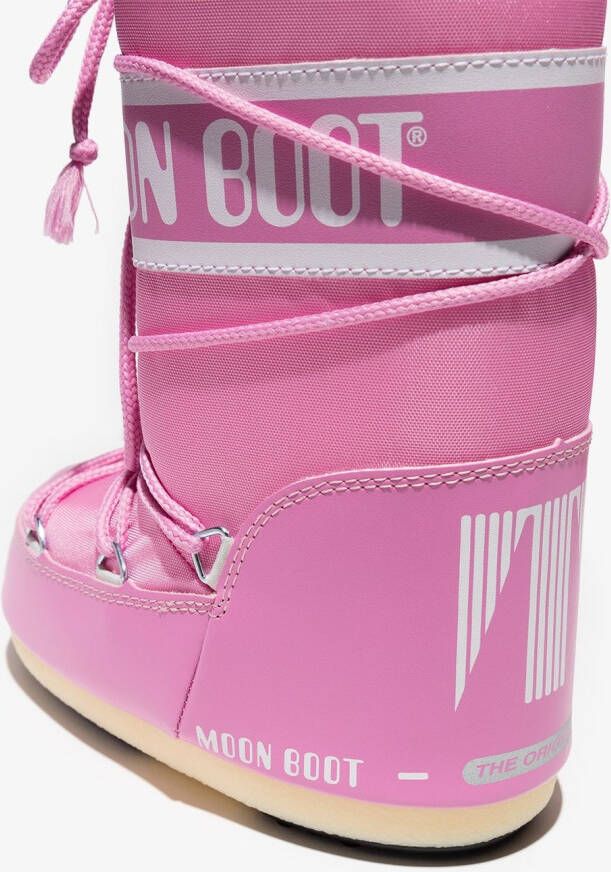 Moon Boot Kids Icon snowboots met veters Roze