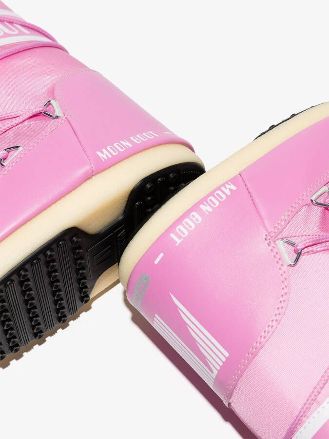 Moon Boot Kids Icon snowboots met veters Roze