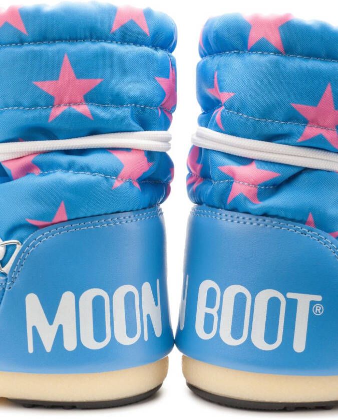 Moon Boot Kids Wandellaarzen met logoprint Blauw