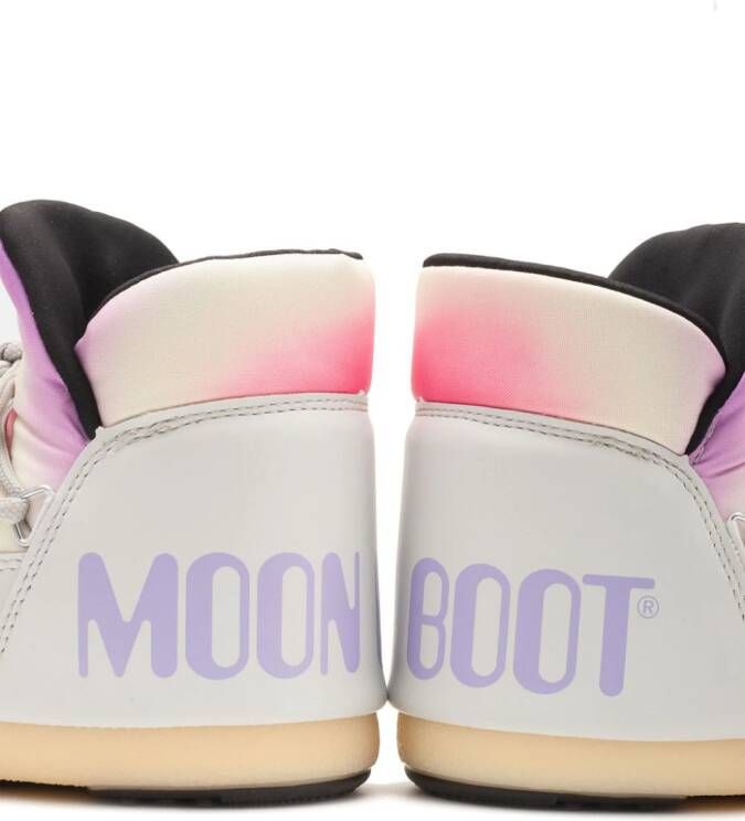 Moon Boot Kids Wandellaarzen met logoprint Grijs