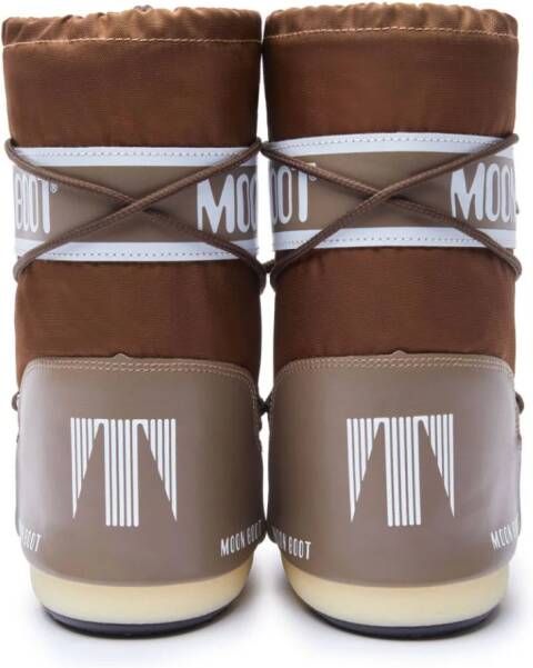 Moon Boot Kids Slippers met logoprint Bruin