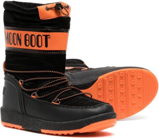 Moon Boot Kids Tweekleurige laarzen Zwart
