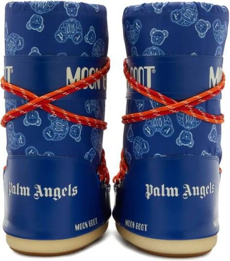 Moon Boot Kids x Palm Angels laarzen met beerprint Blauw