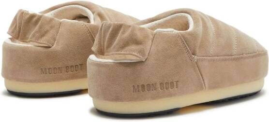 Moon Boot Ron suède slippers Beige