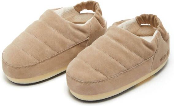 Moon Boot Ron suède slippers Beige