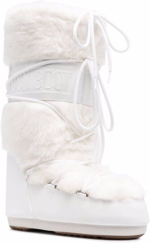 Moon Boot Snowboots met imitatiebont Wit