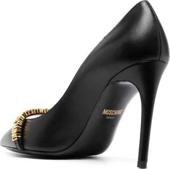 Moschino Pumps met logo Zwart