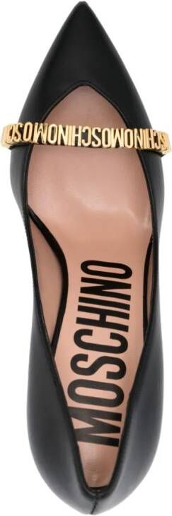 Moschino Pumps met logo Zwart