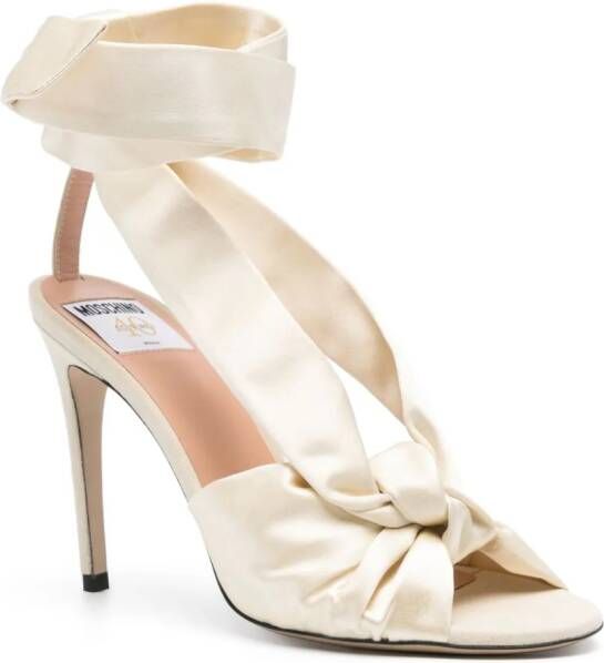 Moschino 105 mm suède sandalen Beige