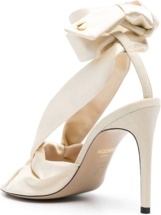 Moschino 105 mm suède sandalen Beige