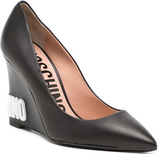 Moschino Pumps met sleehak Zwart