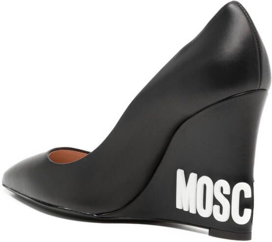 Moschino Pumps met sleehak Zwart