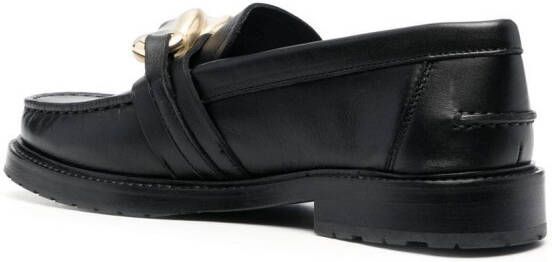 Moschino Loafers met logoplakkaat Zwart