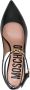 Moschino 80 mm leren pumps Zwart - Thumbnail 4