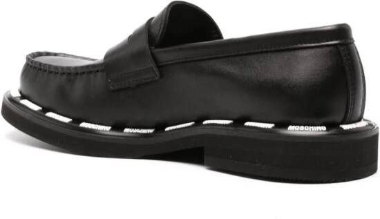 Moschino Contrasterende loafers Zwart