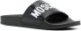 Moschino Slippers met logo-reliëf Zwart - Thumbnail 2