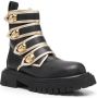 Moschino Enkellaarzen met gesp Zwart - Thumbnail 2