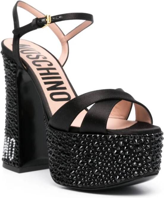 Moschino Jery sandalen verfraaid met kristallen Zwart