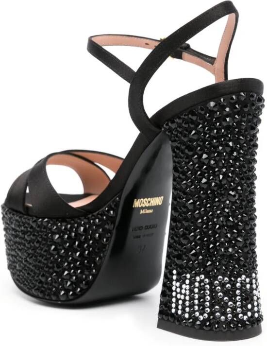 Moschino Jery sandalen verfraaid met kristallen Zwart