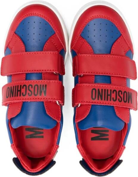 Moschino Kids Sneakers met colourblocking Rood