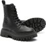 Moschino Kids Combat boots met geborduurd logo Zwart - Thumbnail 2
