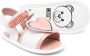 Moschino Kids Leren sandalen met hartpatch Wit - Thumbnail 2