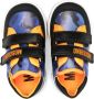 Moschino Kids Leren sneakers met geborduurd logo Blauw - Thumbnail 3