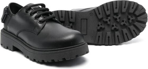 Moschino Kids Leren sneakers Zwart