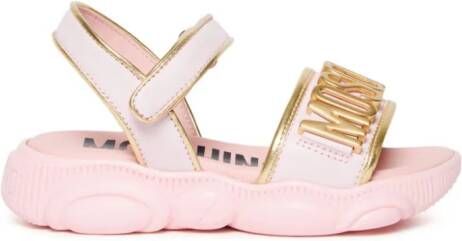 Moschino Kids Leren sandalen Roze