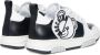 Moschino Kids Leren sneakers met logoplakkaat Wit - Thumbnail 3