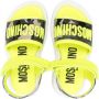 Moschino Kids Sandalen met geborduurd logo Geel - Thumbnail 3