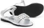 Moschino Kids Sandalen met logo Zilver - Thumbnail 2