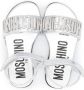 Moschino Kids Sandalen met logo Zilver - Thumbnail 3