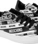 Moschino Kids Leren sneakers met logoprint Zwart - Thumbnail 2