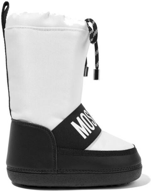 Moschino Kids Snow boots met veters Wit