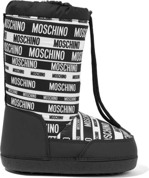 Moschino Kids Snow boots met veters Zwart