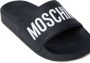 Moschino Kids Slippers met logoprint Zwart - Thumbnail 4