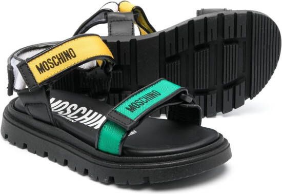 Moschino Kids Sandalen met klittenband Zwart