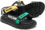 Moschino Kids Sandalen met klittenband Zwart - Thumbnail 2