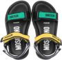 Moschino Kids Sandalen met klittenband Zwart - Thumbnail 3