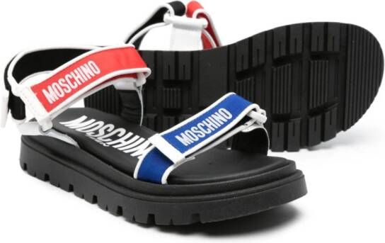 Moschino Kids Sandalen met klittenband Zwart