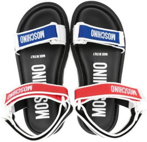 Moschino Kids Sandalen met klittenband Zwart