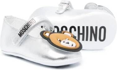 Moschino Kids Metallic ballerina's Zilver