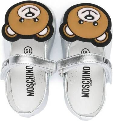 Moschino Kids Metallic ballerina's Zilver